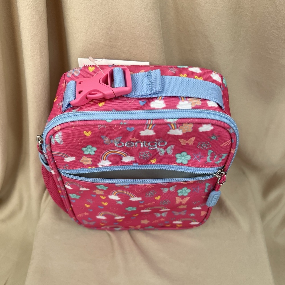 Bentgo Kids Insulated Lunch Tote Pink Rainbow Water-Resistant ‎ Ages 3+ - Picture 6 of 6